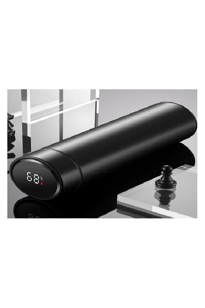 Genos Termos smart cu afișaj LED de temperatură, 500 ml, negru