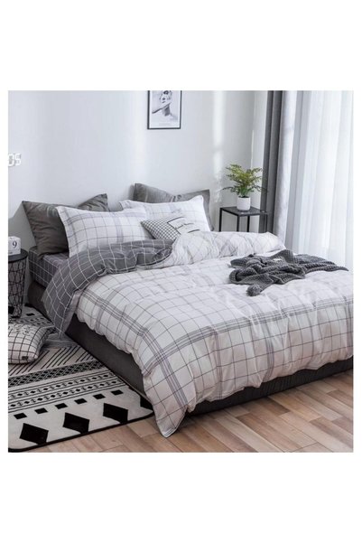Johny Home Pucioasa Bed Linen, Fitted Sheet, Satin Cotton, 2 Persons, 4 Piece...