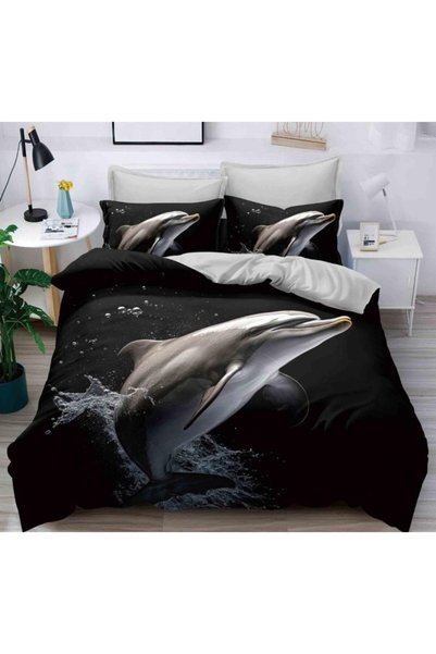 Johny Home Pucioasa Double bed linen, 3D Dandelion, Fitted Sheet, 4 pieces, 2...