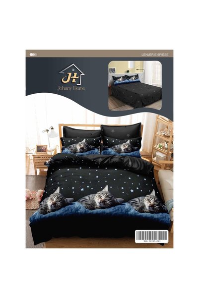 Johny Home Pucioasa Set de lenjerie de pat din 6 piese, pentru 2 persoane, 24...
