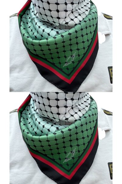 ALDAIYR 2 bucăți eșarfe cu tematică palestiniană 50x50, unisex, potrivite pen...