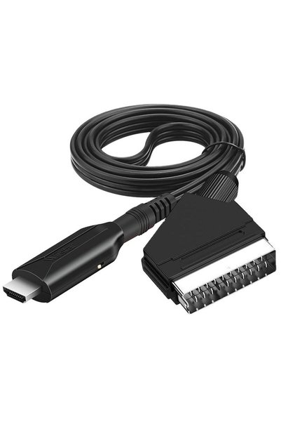 POPKONSOL SCART to HDMI Converter Adapter AV Cable with 1080p Full HD Support