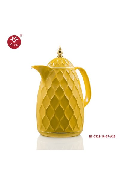 Rose Thermos for coffee yellow - rs-2323-cf - 1 liter - yellow