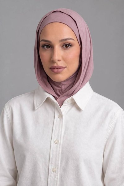 Mercan Hijab حجاب عملي من القماش القطني الممشط مع غطاء للرأس.