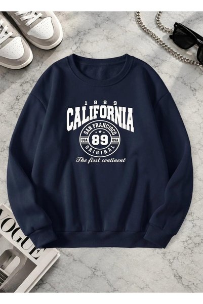 NIGRUM PARDUS ROUND-NECK CALIFORNIA-PRINTED 100% Cotton 3-PLY OVERSIZED LARGE...