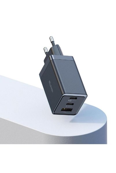 Mcdodo Încărcător rapid GaN5 Mini Pro 67W, 2x USB-C, 1x USB-A, priză UE, negru