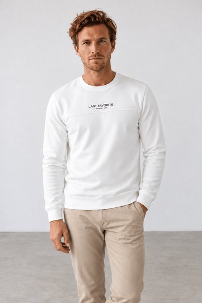 Redline New season klok men's regular fit crew neck pique sweatshirt.