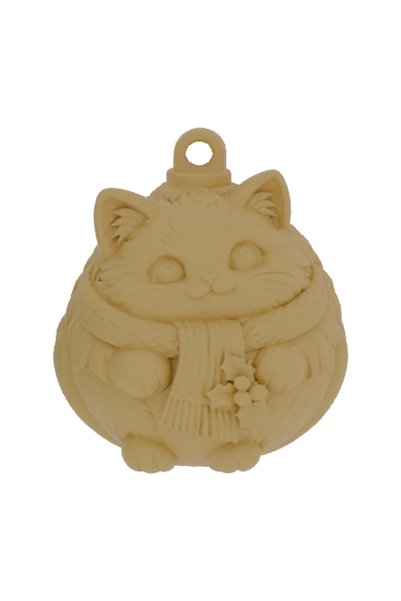 OEM Glob de Crăciun Pisică cu fular, 8 cm, 1 glob