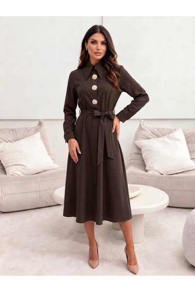 AndraRose Styles Adeline Midi Length shirt dress