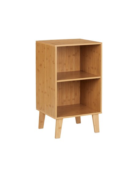 Relaxdays Bookshelf, open, with 2 compartments, color, 70 x 40 x 35 cm