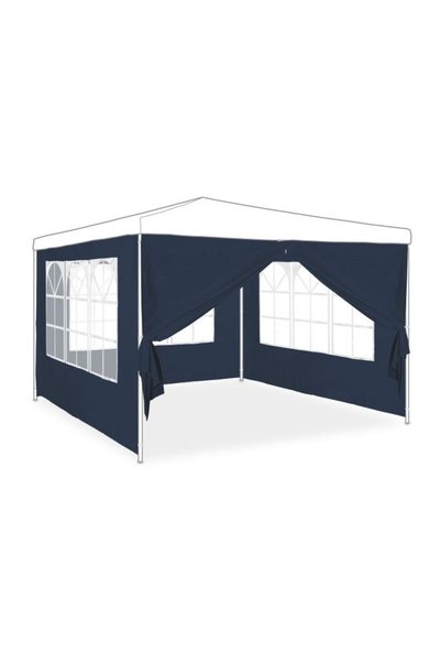 Relaxdays Set de 4 panouri laterale albastre pentru pavilioane
