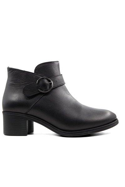 Castle Black 24116 Genuine Leather Black Women's Boots