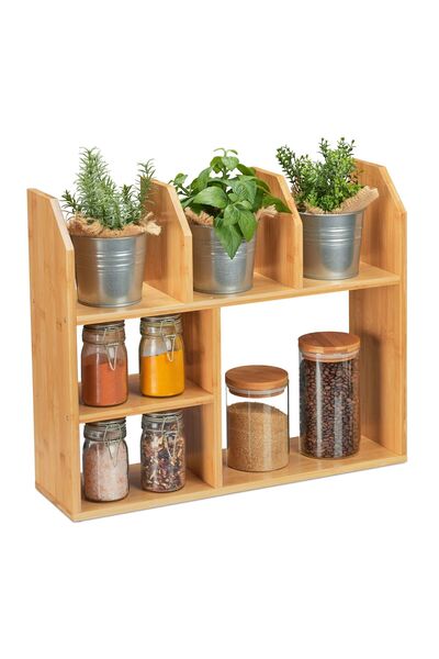 Relaxdays Bamboo shelf Relaxdays, 6 compartments, color, 45.5x55x16 cm