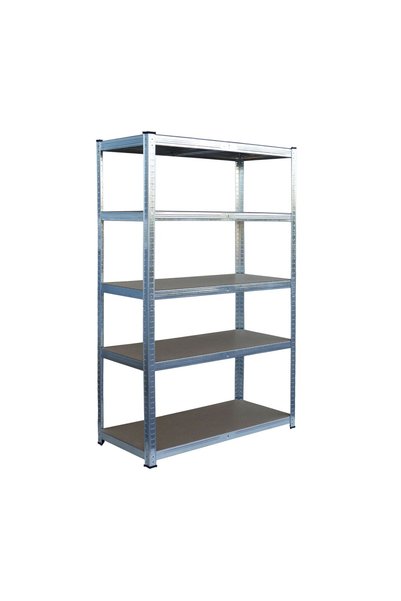 Relaxdays Heavy-duty metal shelving unit 5 shelves, total capacity 875 kg (17...
