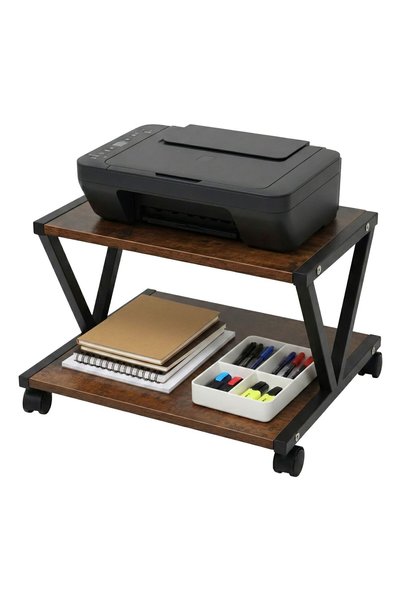 Relaxdays Printer Stand, 2 Tiers, 28x44x28cm, 30kg Capacity, Various Colors
