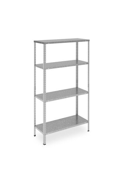 Relaxdays Galvanized Metal Raft with 4 Rungs, Silver, 150x30x75 cm