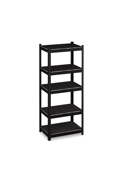 Relaxdays Heavy-duty shelving unit with 5 levels, black, 150x40x60 cm