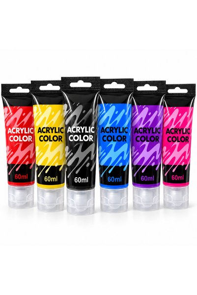 Generic Brand Acrylic Paint Color 60ml, Blue, Smooth Application for Canvas P...