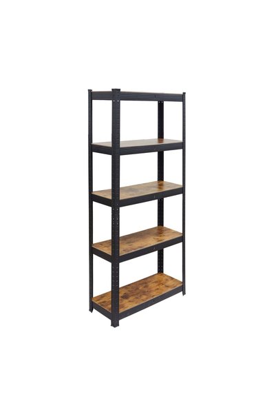 Relaxdays Metal Shelf Industrial Brown Black 200x120x60cm