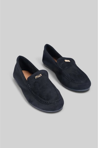 Marilyn Boutique Μοκασίνια Suede Μεταλλική Λεπτομέρεια