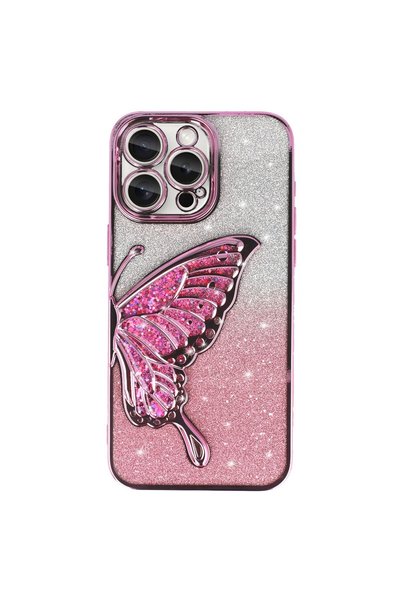 FONIX Husă Mystic Wings pentru Apple iPhone 15 Pro, Model fluture tridimensio...