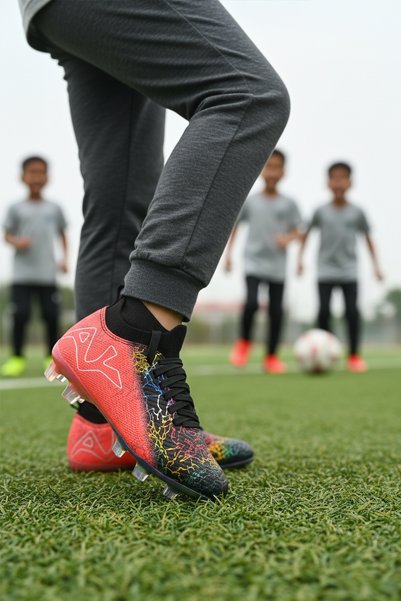 Playup Ghete de fotbal pentru copii FK-252-153 Negru-Fucsia