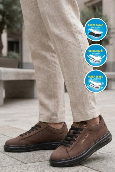 WALKWAY Men's Sneakers 8078 Dashor Brown