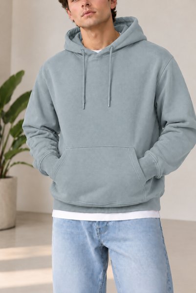 Erkek 3 İplik Kanguru Cepli İçi Şardonlu Yumuşak Dokulu Sweatshirt