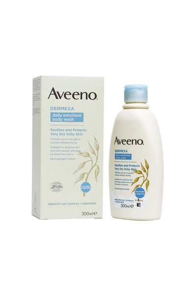 AVEENO Dermexa Emollient Soothing Body Wash for Dry Sensitive Skin 300ml