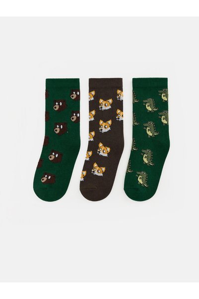 LC Waikiki 3-Pack Embroidered Boys' Socks