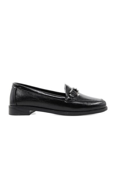 Marka Sesi HS202 Loafers, Black Women's Ballet Flats