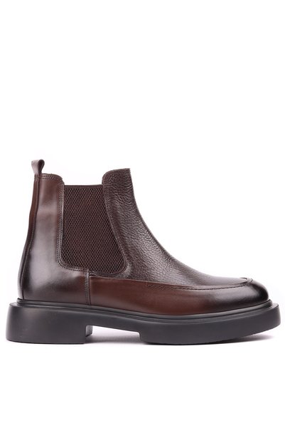 Shoetyle - حذاء تشيلسي رجالي من الجلد البني، موديل 250-1016-01.