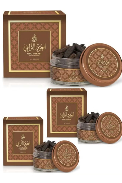 Al Rehab بخور العود الترابي 30 جرام * 3 علب