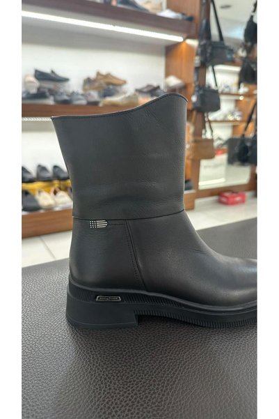 Diva Ayakkabı BLACK Leather Women's Casual Leather Boots MOOR