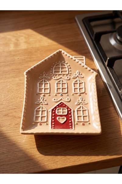 LC Waikiki New Year's-Themed House-Shaped Serving Plate
