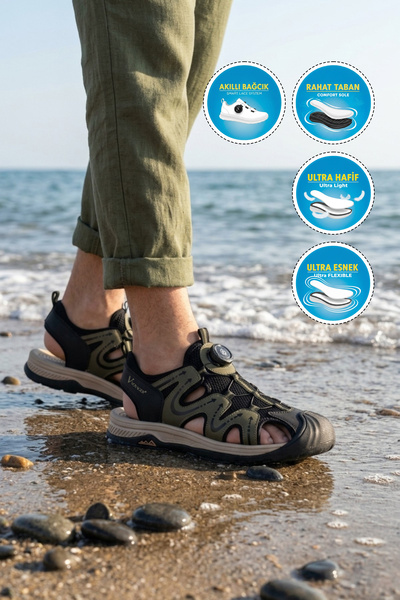 Voyager Men's Sandals E339 Khaki