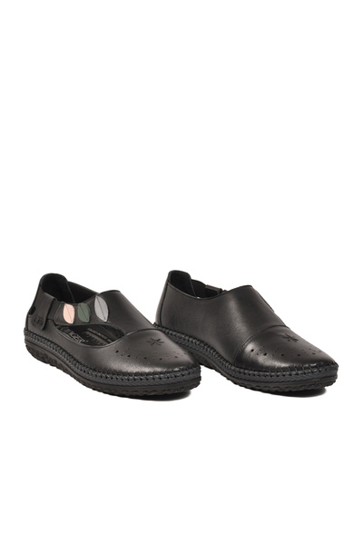 Voyager Women's Casual Shoes, Genuine Leather, Z184, Black