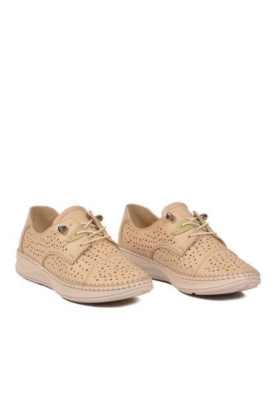 Voyager Women's Casual Shoes, Genuine Leather, 9523, Beige