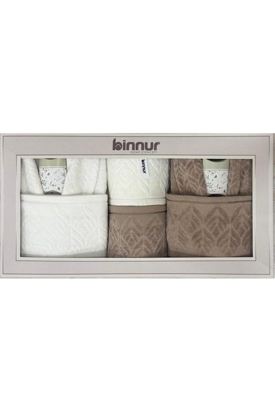 BİNNUR HOME طقم روب حمام مكون من 8 قطع، مزين بحواف من المخمل، مع صندوق مخصص ل...