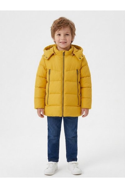 benitto kids BenittoKids Boys' Long Hooded Puffer Coat 51373