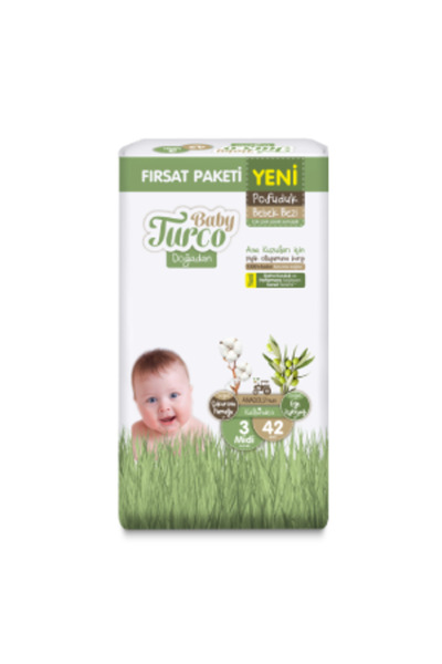 Baby Turco Baby Turco from Nature Baby Diapers Size 3 Midi 34 Diaper