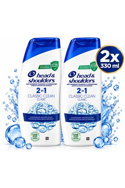 Generic Brand Set 2x 330 ml șampon clasic curățare 2 în 1 H&S