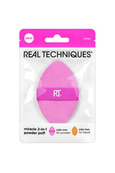 Real Techniques Buretel de Machiaj Multifunctional - Miracle 2-in-1 Powder Pu...