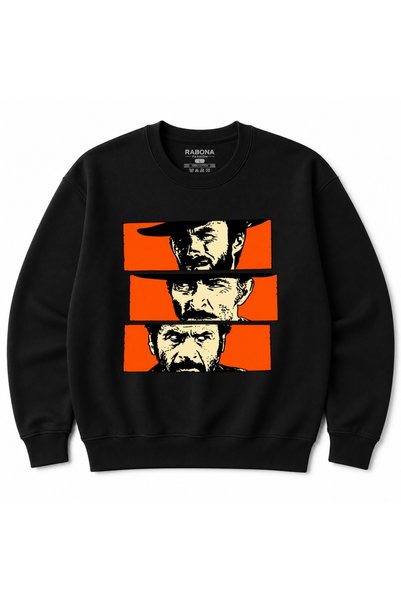 Rabona Fashion Western Legends – Φούτερ με στρογγυλή λαιμόκοψη και τρία πορτρ...