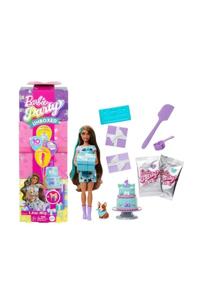 mattel Barbie: Revelație de deschidere a cutiei - Păpușă cu păr șaten (JFG72)