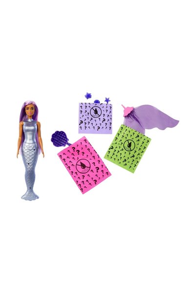 mattel Барби: Серия „Color Reveal Mermaid“ – Кукла с 6 изненади (на случаен п...
