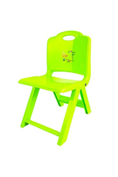 China Foldable Plastic Kids Chair with Backrest, Green