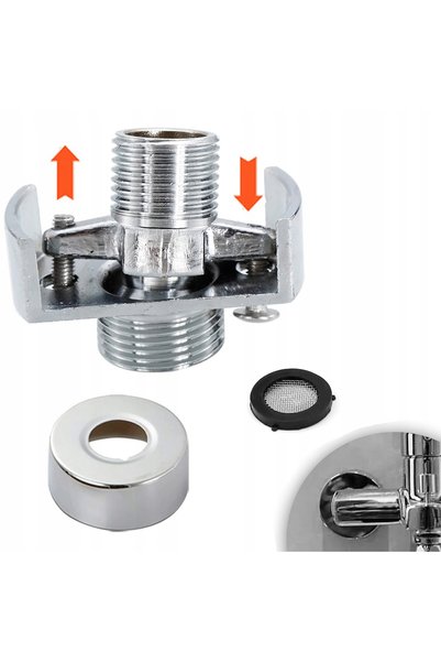 NO BRAND Cap de duș reglabil, adaptor pentru baterie, accesorii de baie