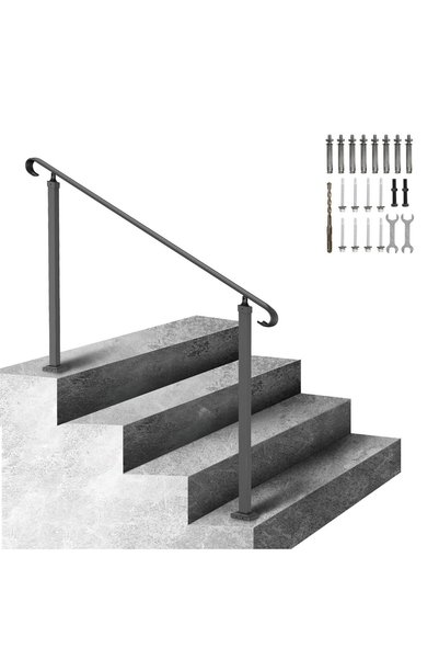 VEVOR Mână curentă pentru scări exterioare, Material: fier forjat, Culoare: n...