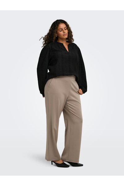 Only Carmakoma Дамски панталони Carmakoma Cargoldtrash MW Straight Pant в гол...